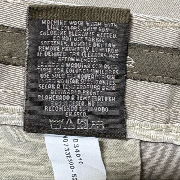 Savane Mens Khaki Chino Pants Teflon Cotton Straight Leg Size 34x30 Flat Front - Picture 6 of 9